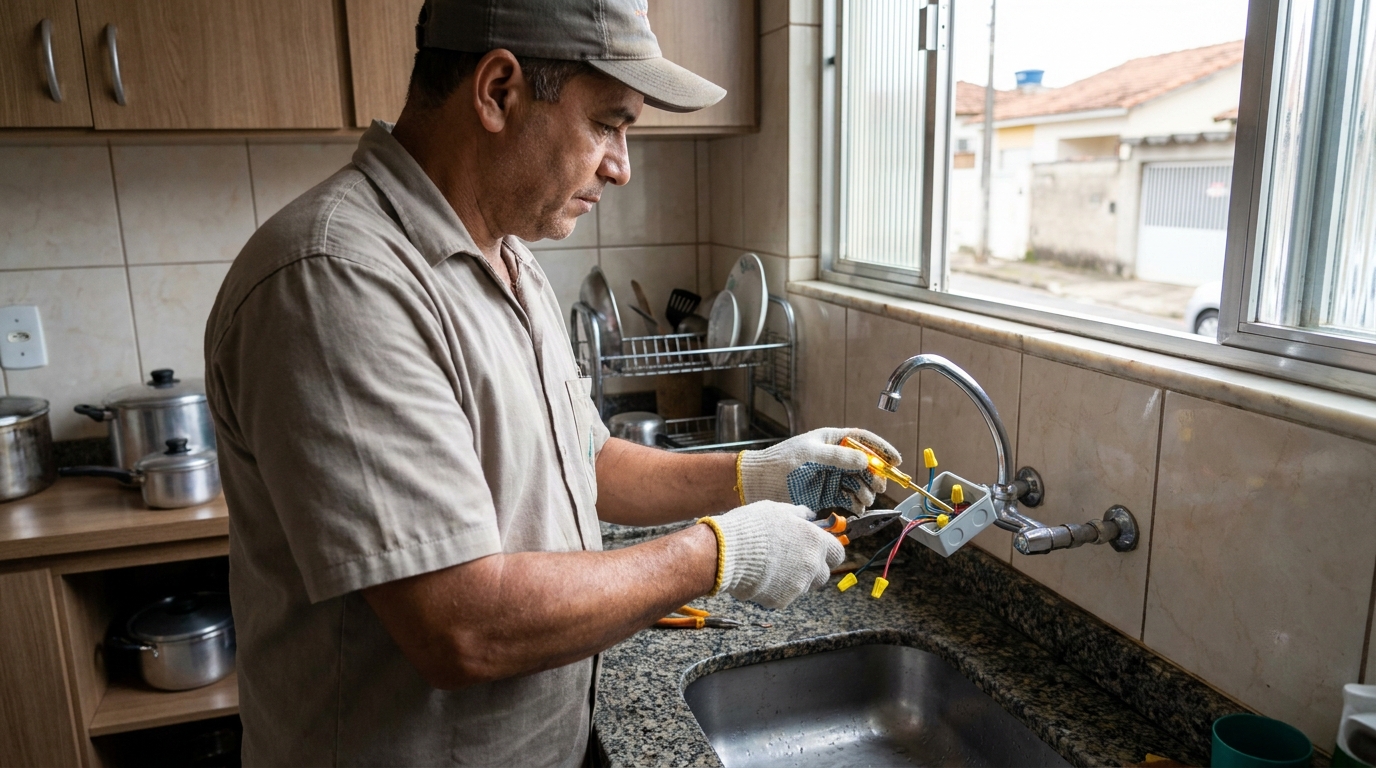 Instalacao de torneira eletrica profissional em Palhoça‑SC