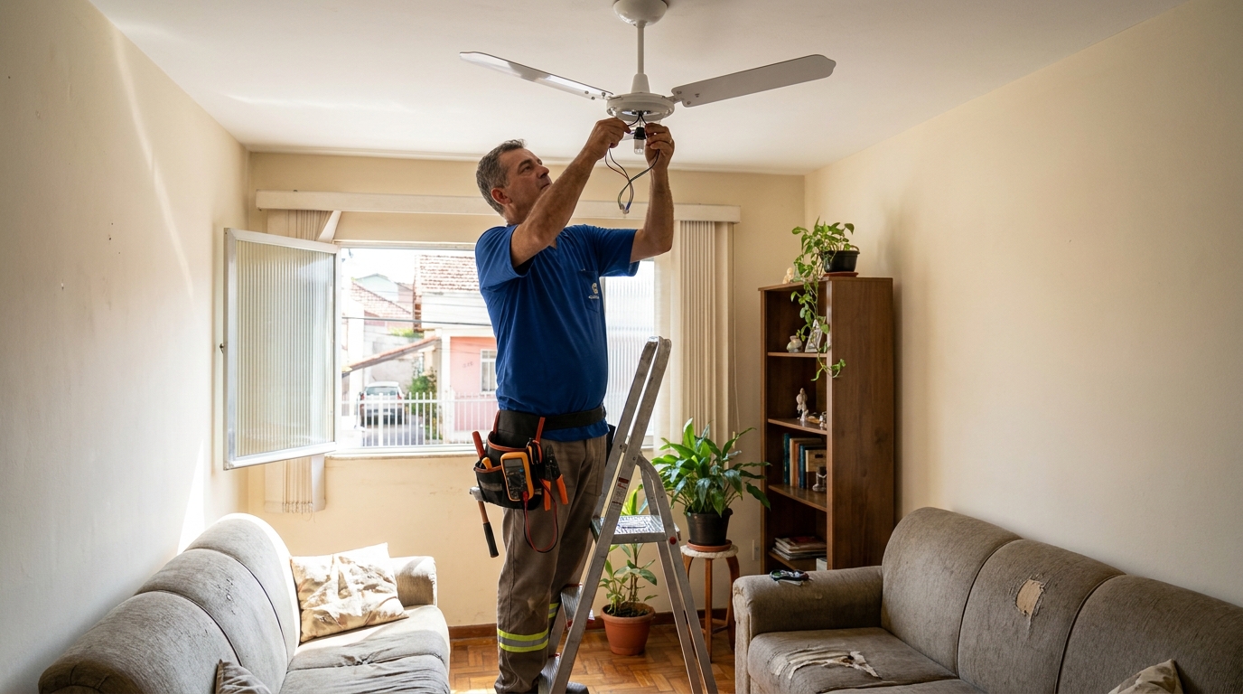 Instalacao de ventilador de teto em Palhoça‑SC